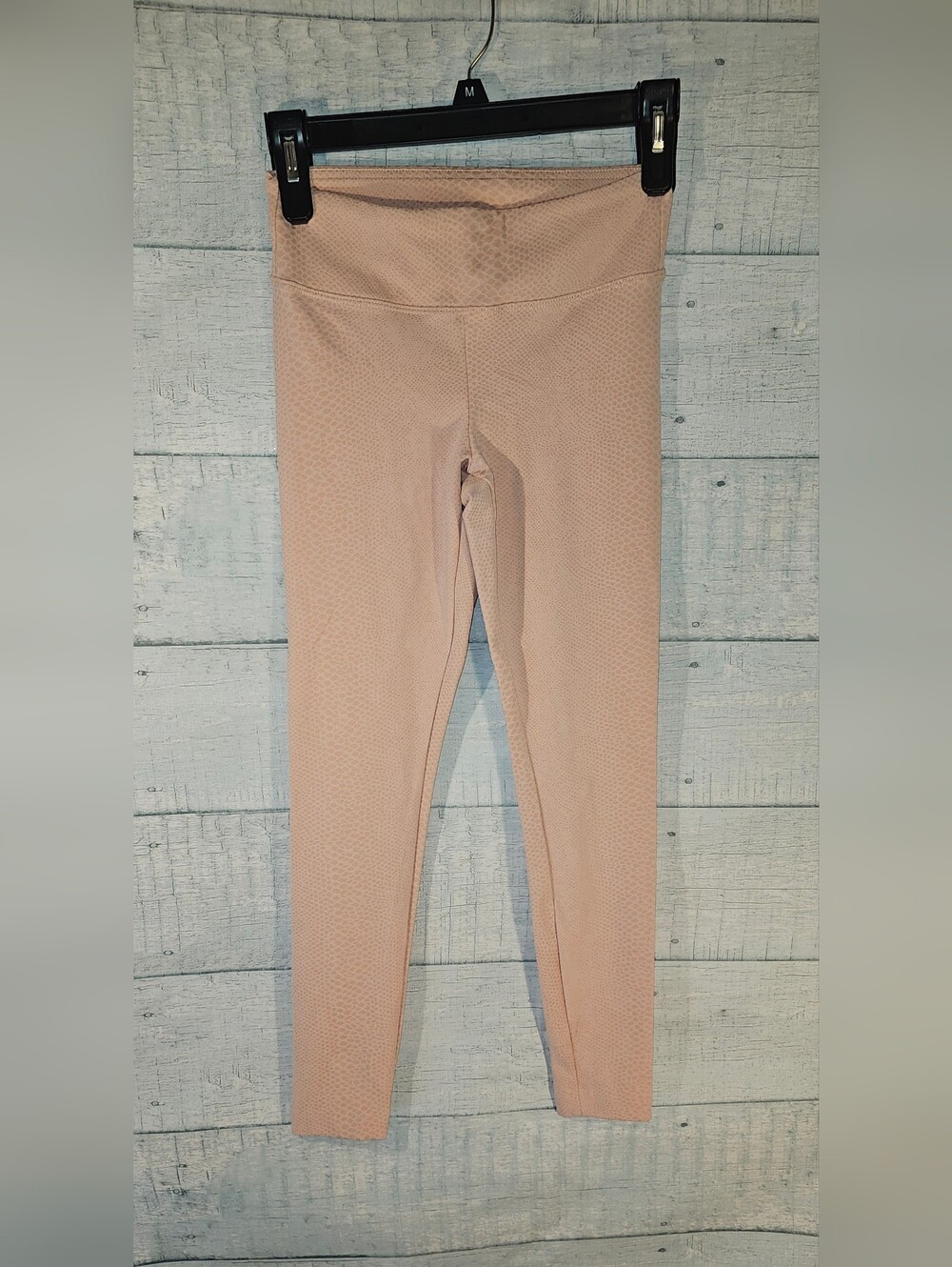 Koral Blush Pink Snake Textured High-Rise Leggings